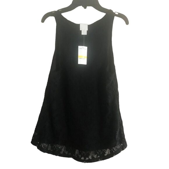 NWT self-esteem size medium black lace tank - Picture 5 of 8